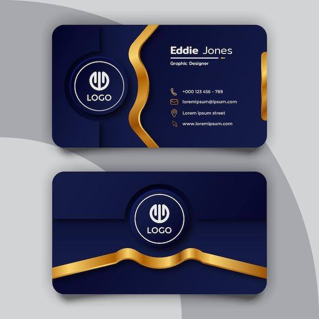 Professional digital visiting card preview